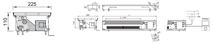 TPHC-E8 Fan Assisted Electric Trench Heating system design